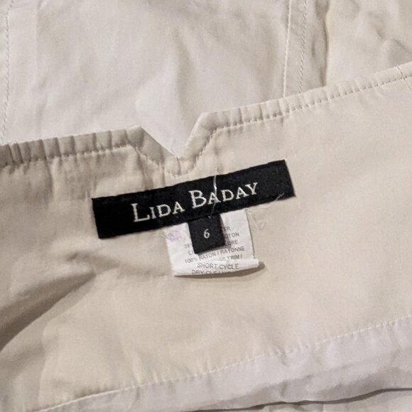 LIDA BADAY TAN PLEATED SKIRT OOAK US 6 - Picture 4 of 4